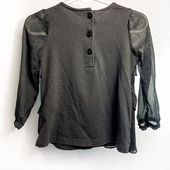 Wonderkids GrayTiered Ruffle Dress Sz 18m - Picture 4 of 10